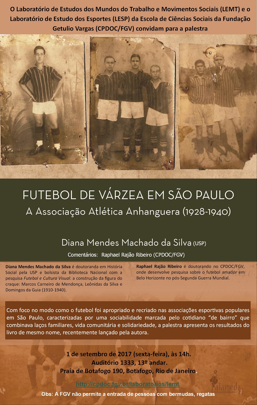 Palestra: O futebol de várzea em São Paulo: a Associação Atlética  Anhanguera (1928-1940) – Laboratório de Estudos de História dos Mundos do  Trabalho