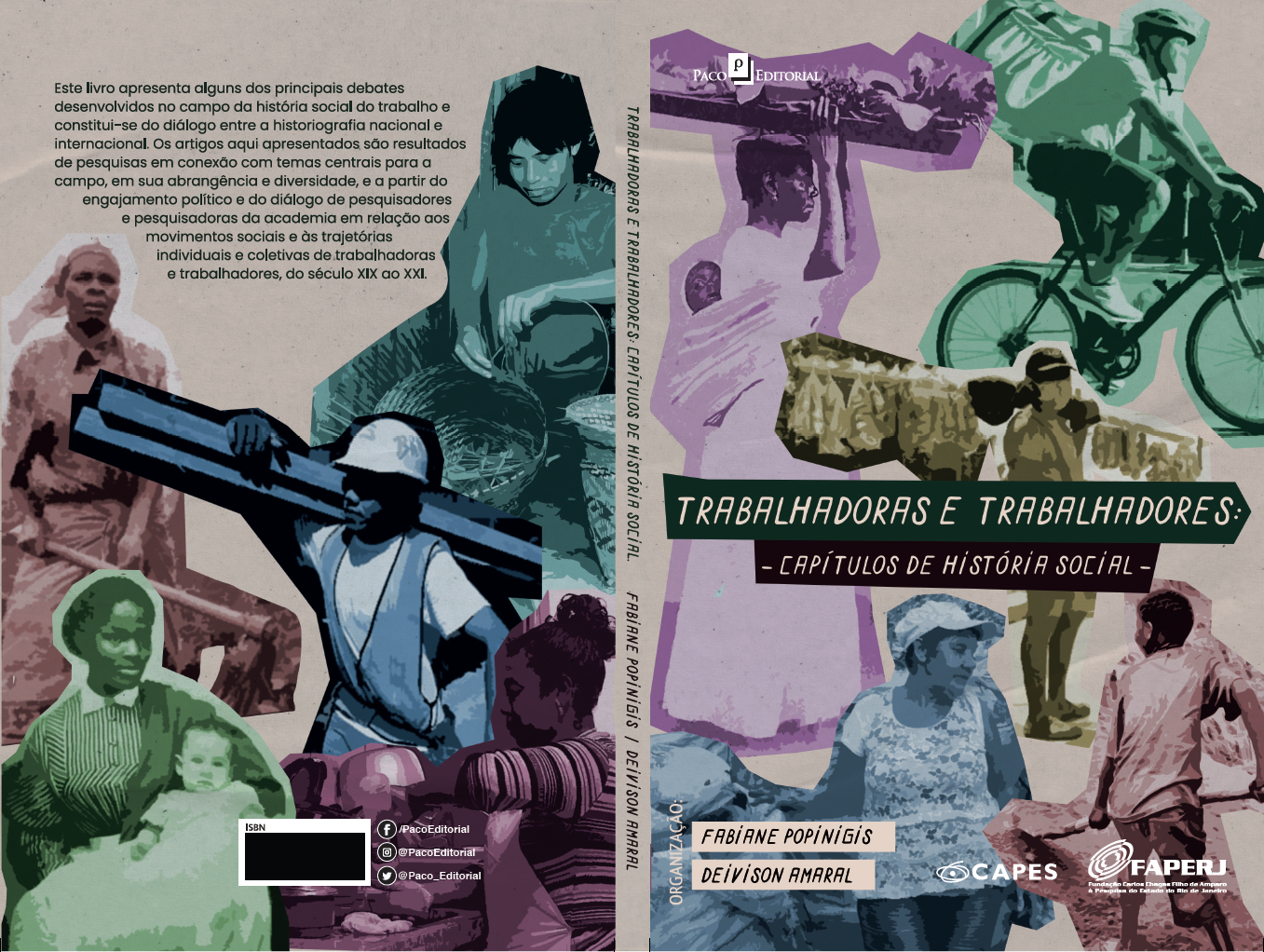 Livro “Trabalhadoras e trabalhadores: capítulos de história social”, organizado por Fabiane Popinigis e Deivison Amaral.
